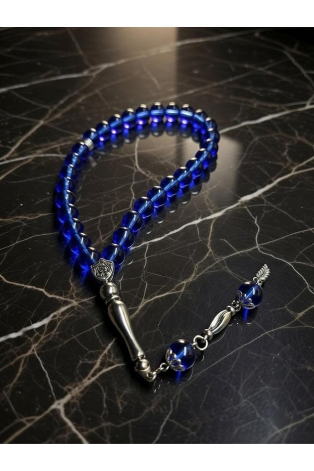 Natural Handcrafted Murano Glass Sphere Cut Midnight Blue 9/10 mm Prayer Beads