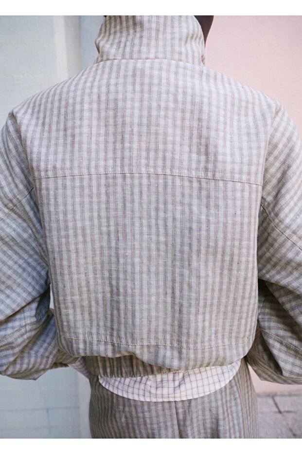 Ekose bomber ceket - 4