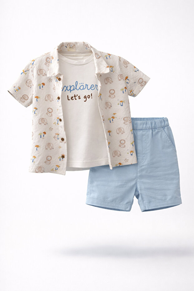 100% Cotton 3-Piece Baby Boy Set