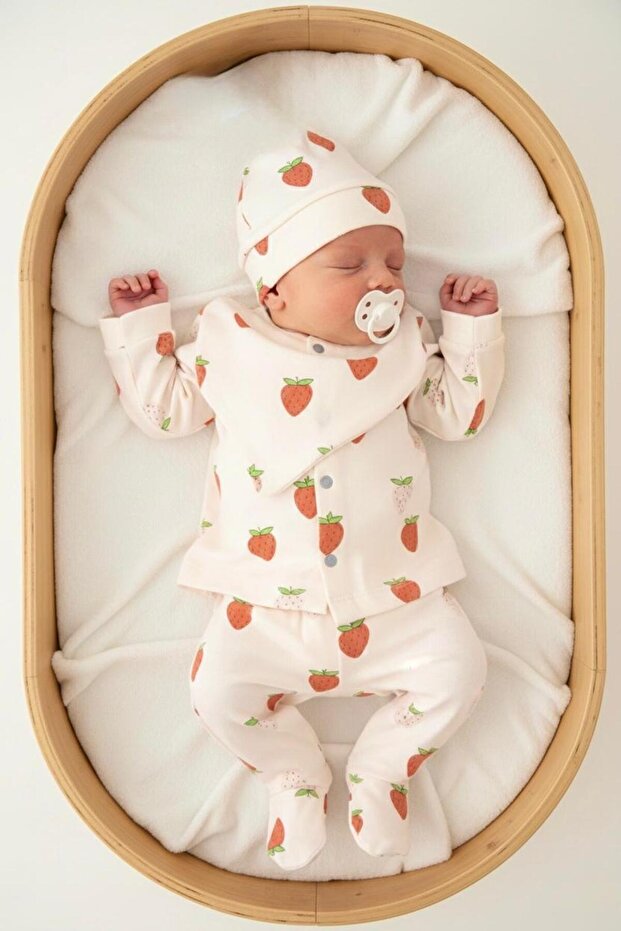 Baby Hospital Release 5-Piece Soft 100% Organic Cotton Newborn Bodysuit Set