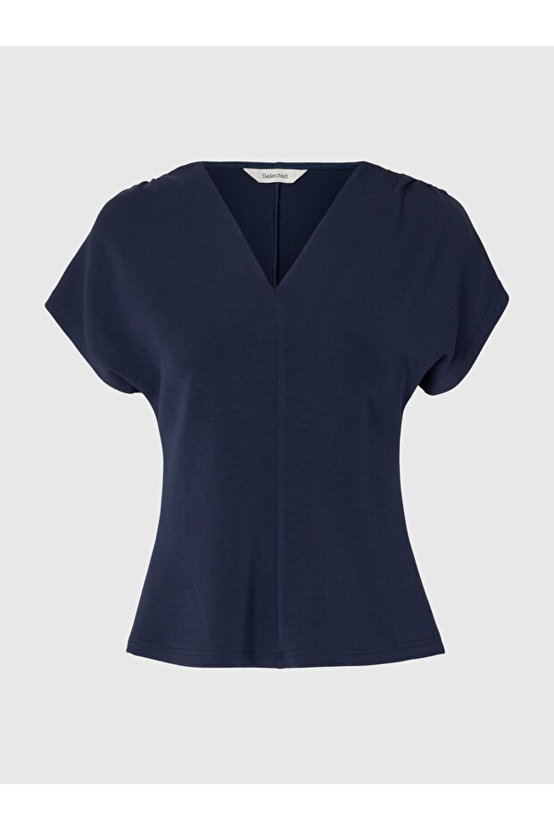 Oberteil mit V-Ausschnitt Gerüscht - 2