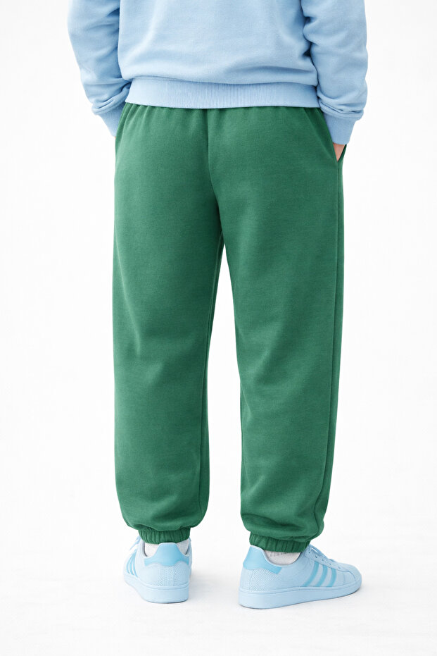 بنطلون رياضي أخضر موسمي أساسي عادي ومريح مكون من قطن قطع (2-9 سنوات) - 4