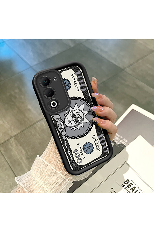 Oppo A5 4G/5G Compatible Black Silicone Case Shockproof with Camera Protection Cartoon Pattern