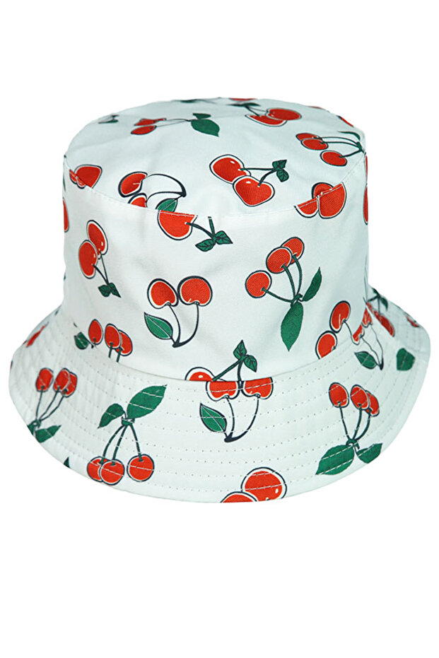 Women Cherries Printed Bucket Hat