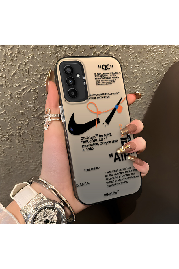 Samsung Galaxy M13 Compatible Silicone Edge Hard Back Anti-Fall Phone Case Air Patterned