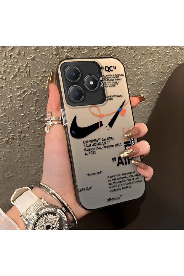 Realme Note 60 Compatible Silicone Edge Hard Back Anti-Fall Phone Case Air Patterned
