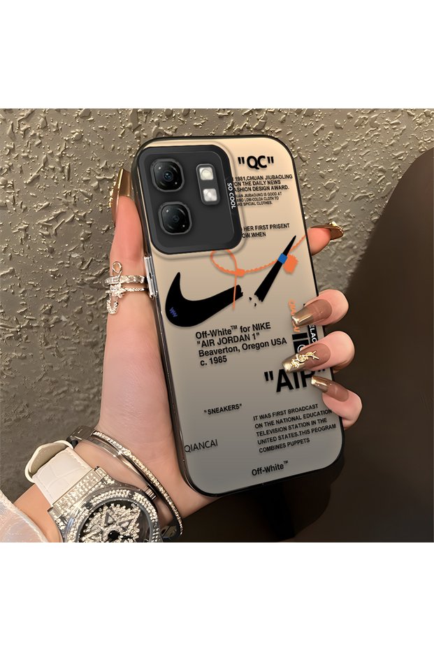 Infinix Smart 9 Compatible Silicone Edge Hard Back Anti-Fall Phone Case Air Patterned