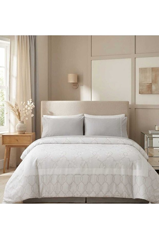 New Season Double Jacquard Pique Set Linora Gray