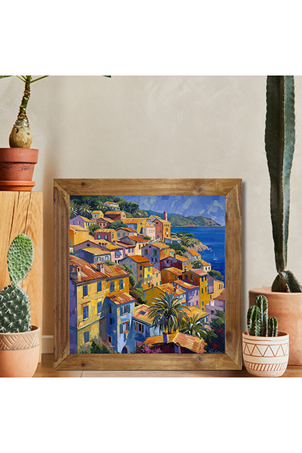 One Piece Real Wood Framed Kitchen Decor Painting