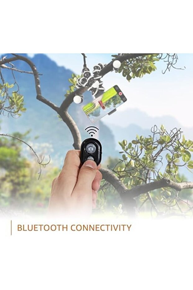 جهاز تحكم عن بعد أساسي للكاميرا بتقنية البلوتوث، متوافق مع نظامي iOS وAndroid، تحكم لاسلكي لالتقاط صور السيلفي - 6