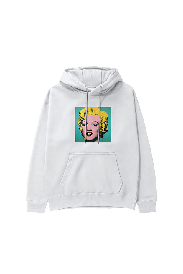 Andy Warhol / Marilyn Monroe Blue Hoodie - White