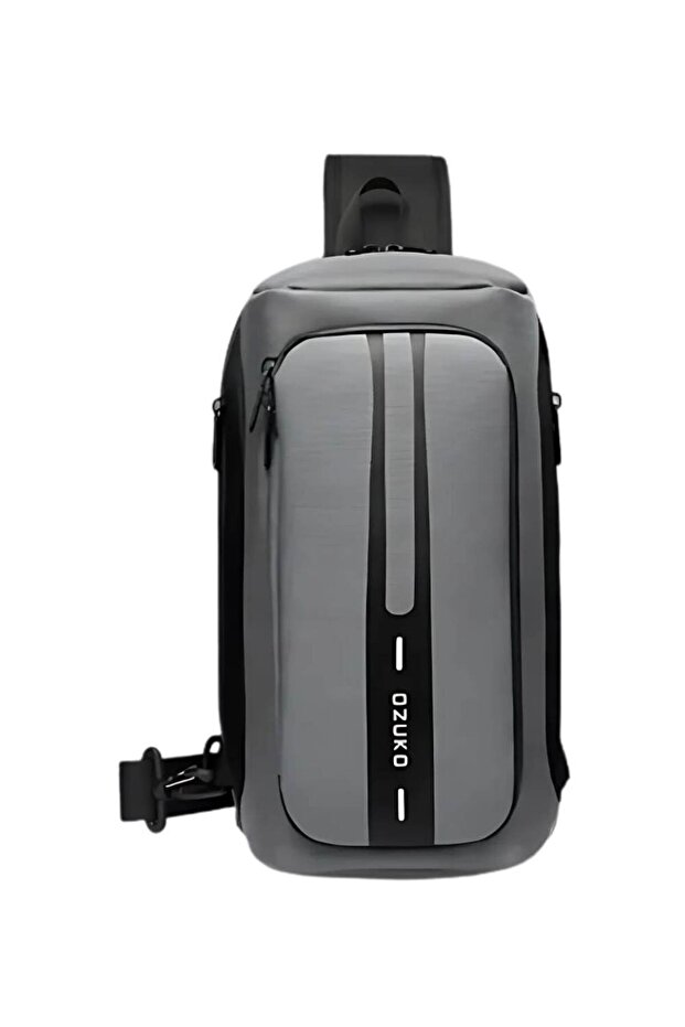 Stylish Single Shoulder Crossbody Bag for Travel, Lightweight Functional Daily Carry Bag, Grey, 9315