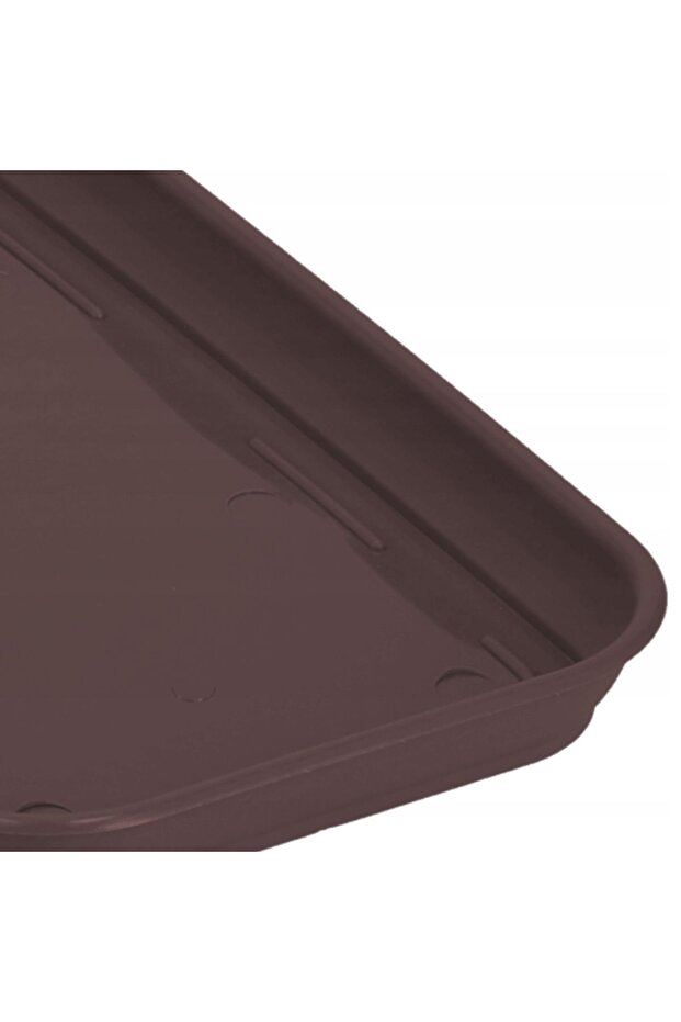 Flowerpot Stand 60cm Rectangular Plastic Tray Brown - 6