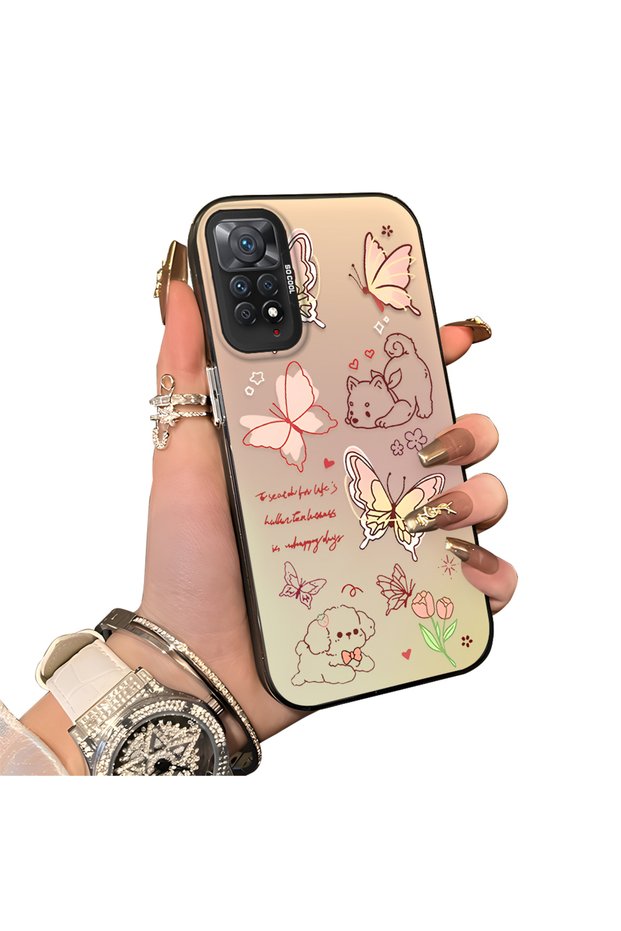 Redmi Note 12 Pro 4g Compatible Hard Acrylic Back Silicone Edge Lens Protection Stylish Print Case