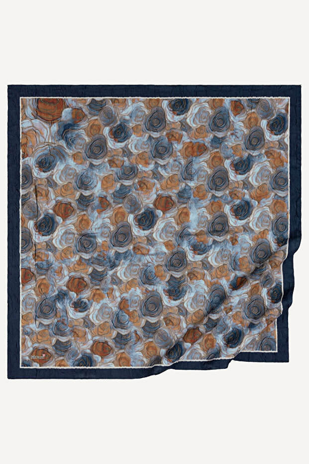 وشاح كراش بنمط الريفل باللون الأزرق الداكن - 2