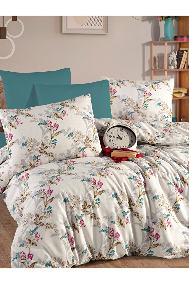Alesta Fitted Sheet Lı Double Duvet Cover Set | Duvet Cover | Dowry | Bed Sheet | Pillow