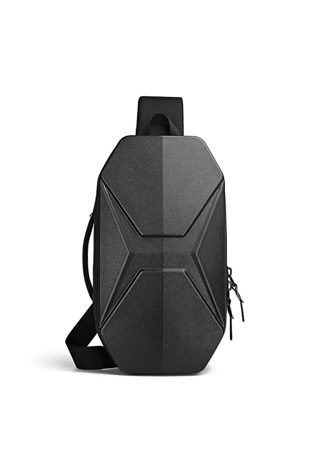 Waterproof Crossbody Sling Backpack, Multi Storage, Laptop Tablet Compatible, Black, 9509