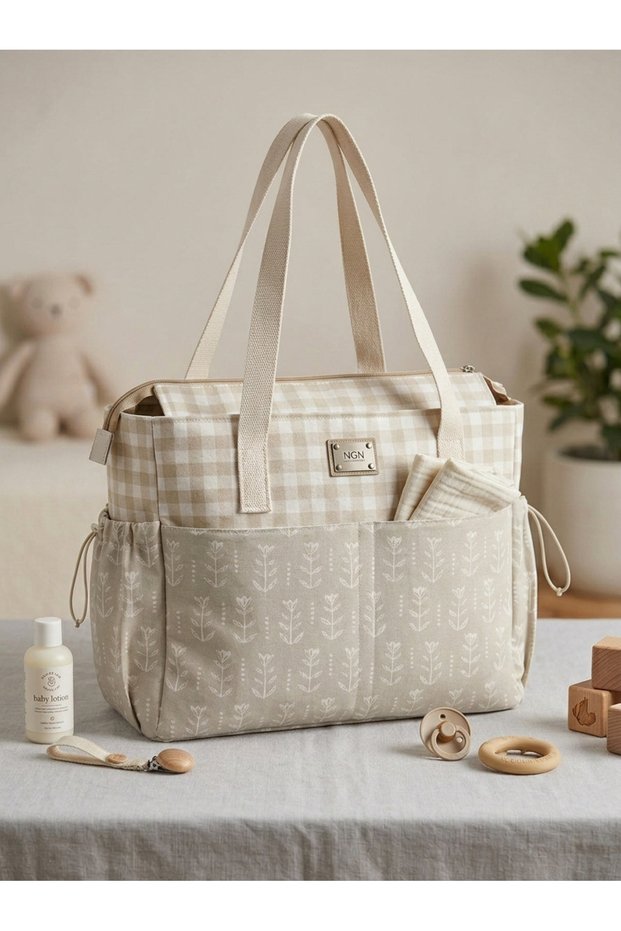 Handmade Mother Baby Care Bag Multi-Pocket Baby Care Bag, For Daily Use & Hospital Discharge