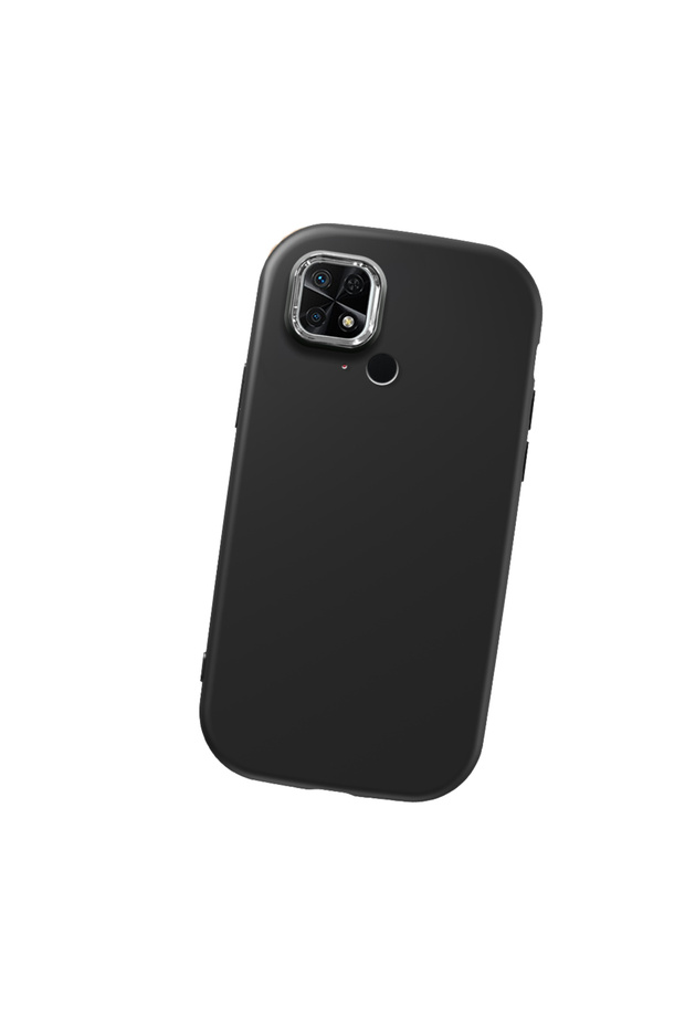 Redmi 10C Compatible Camera Protected Black Soft Silicone Phone Case Patterned
