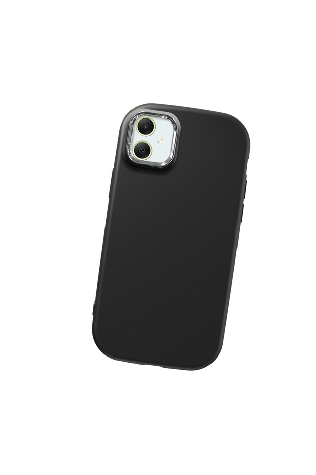 Samsung Galaxy A05 Compatible Camera Protected Black Soft Silicone Phone Case Patterned