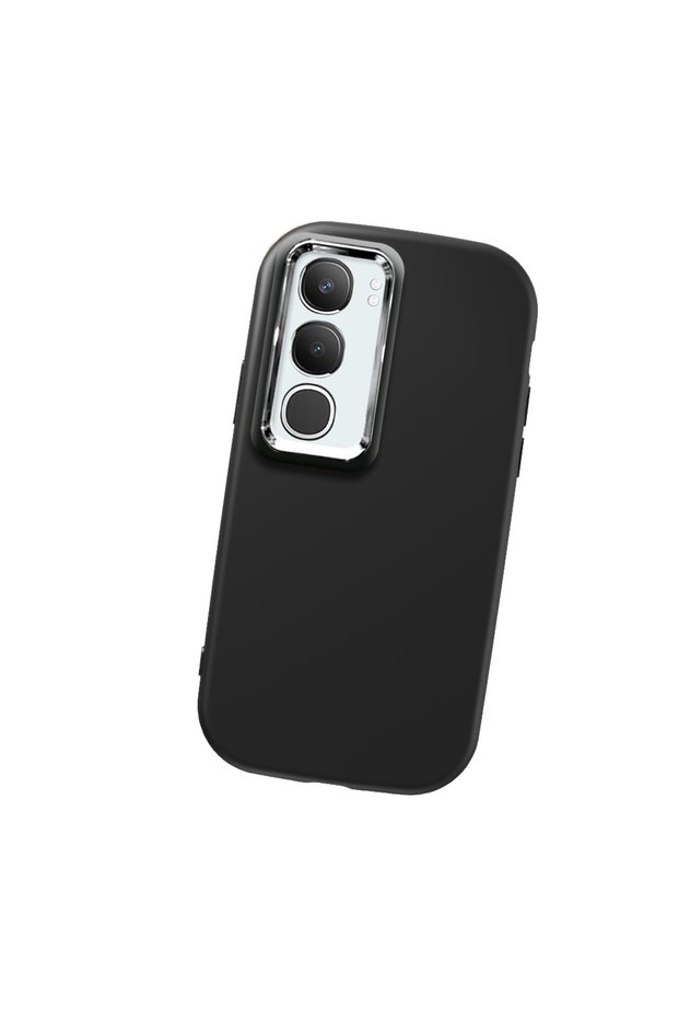 Vivo Y19S Compatible Camera Protected Black Soft Silicone Phone Case Patterned