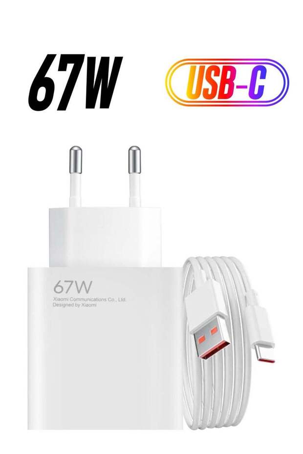 67W USB Wall Charger with USB to USB-C Cable – Super Fast Charging Adapter for Phones, Tablets Lap