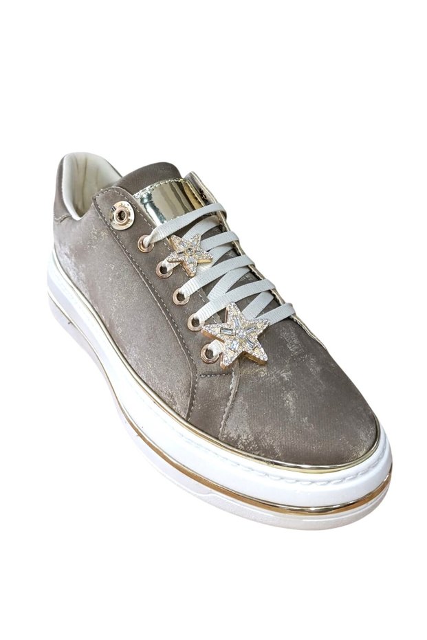 2714 Women's Satin Stone Emoji Casual Sneakers Shoes