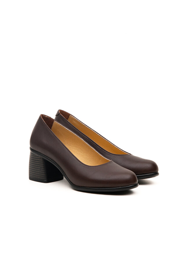 Women's Heeled Shoes Genuine Leather