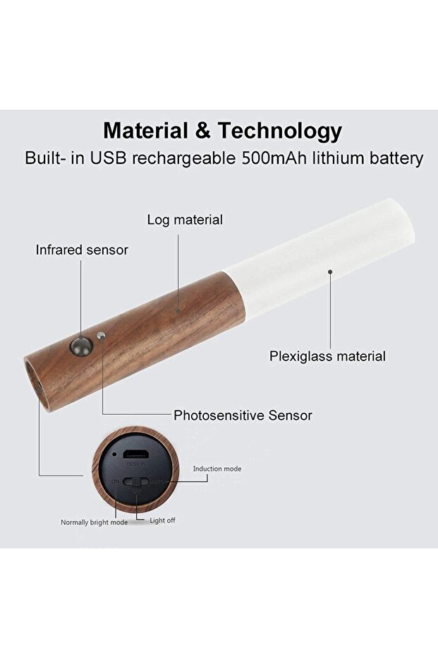 مصباح ليلي بمستشعر حركة، مصباح LED ذكي - 5