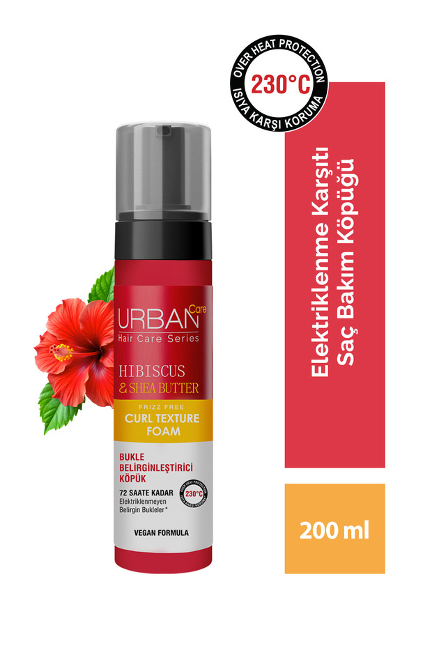 Urban Care Hibiscus & Shea Butter Elektriklenme Karşıtı Saç Bakım Köpüğü-200 ML