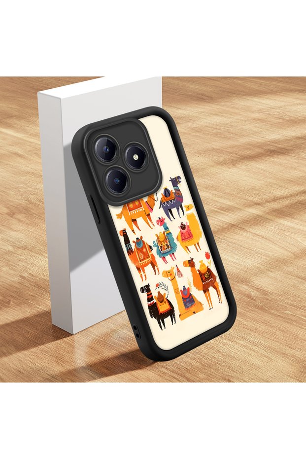 Realme C63 4G/C61 Compatible Stylish Camel and Desert Patterned Silicone Phone Case