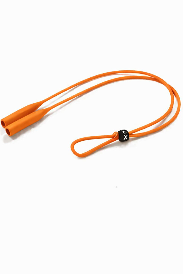 Adjustable Letter Detailed Silicone Glasses Strap / Glasses Cord Orange