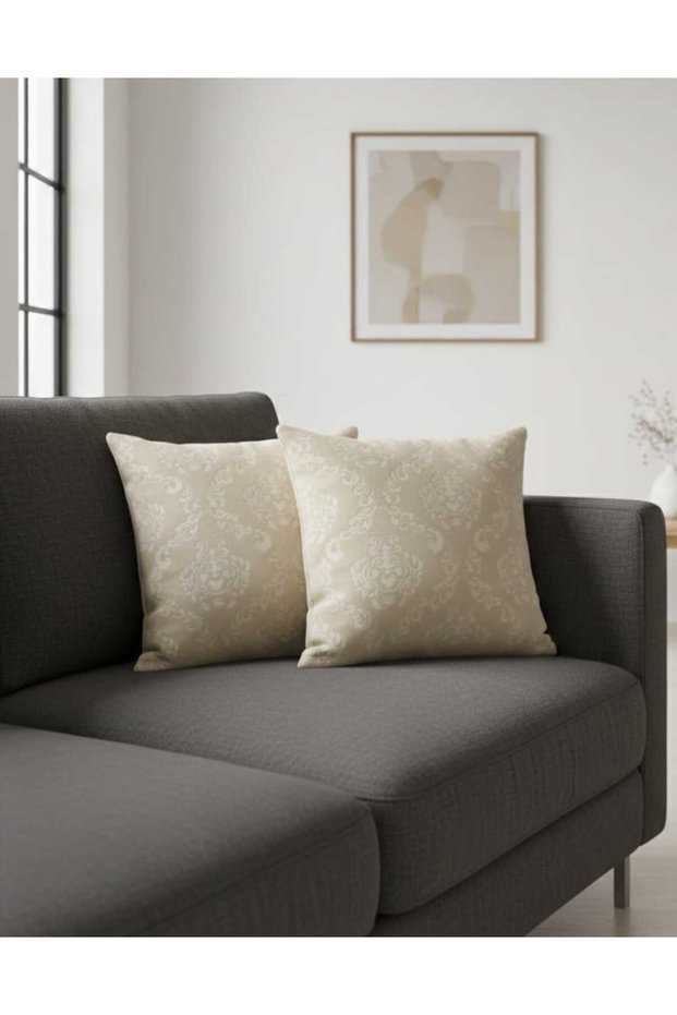 Welsoft Fleece Embossed Cushion Set of 2 40X40 Padded g Invisible Zipper Washable