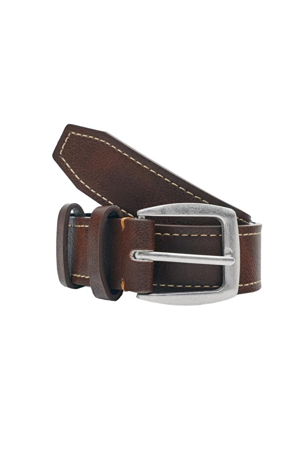 Dikişli suni deri kemer - 3