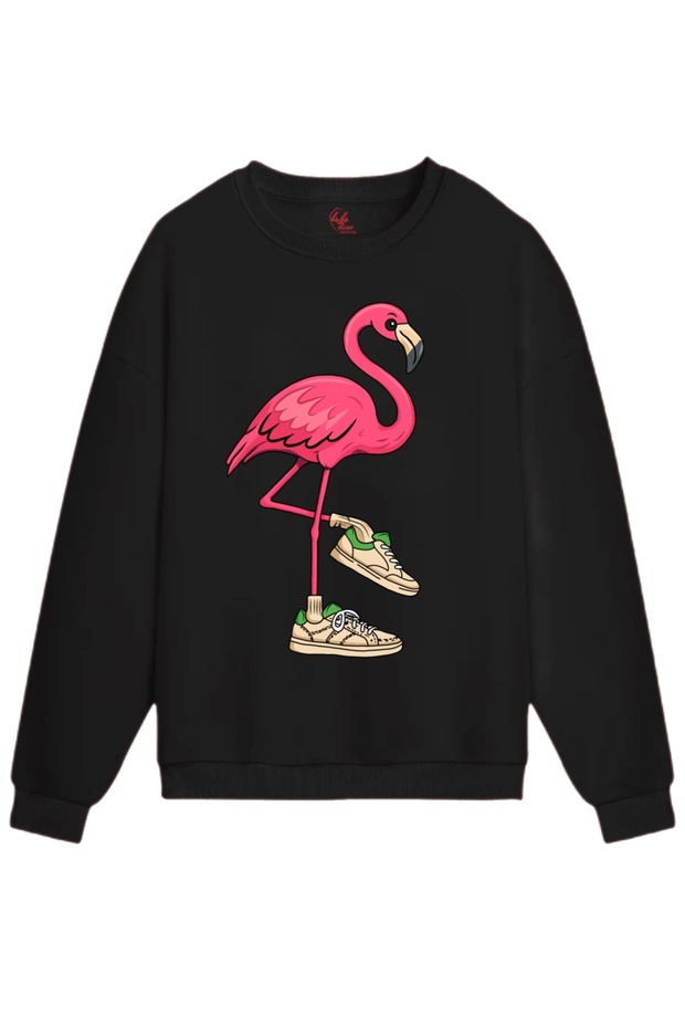 Sneakers Flamingo Design Sweatshirt / Hoodie (Optional)