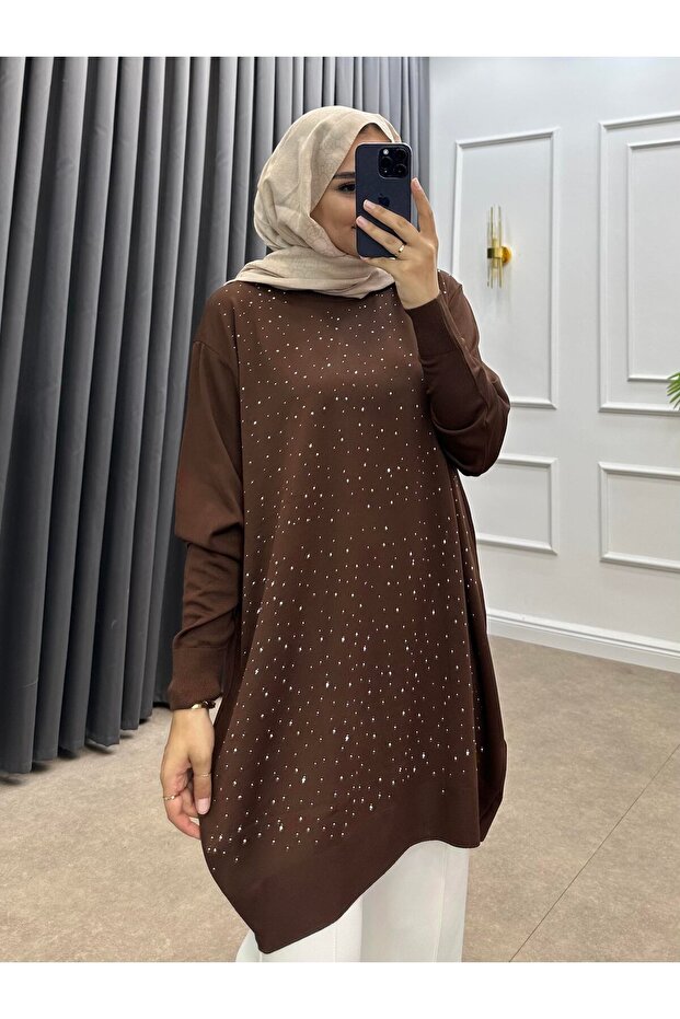 TAŞLI MERSERİZE TUNİK - 2