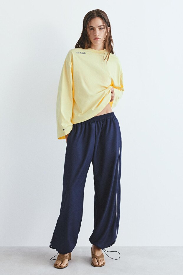 Sarı uzun kollu t-shirt - 3