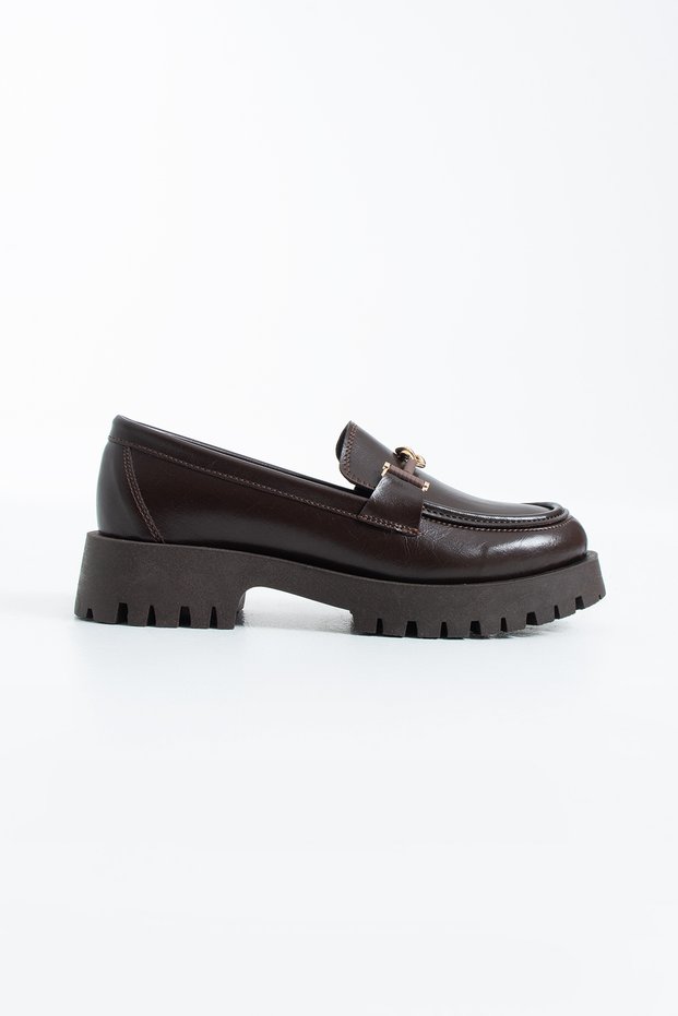 Santos Women Buckle Detail Loafers Brown