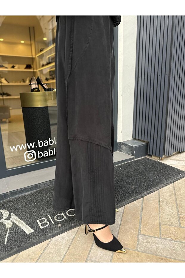 39208 منقوش طقم نسائي أسود - 5