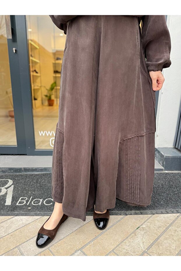 39208 Patterned Women's Set Brown - 4