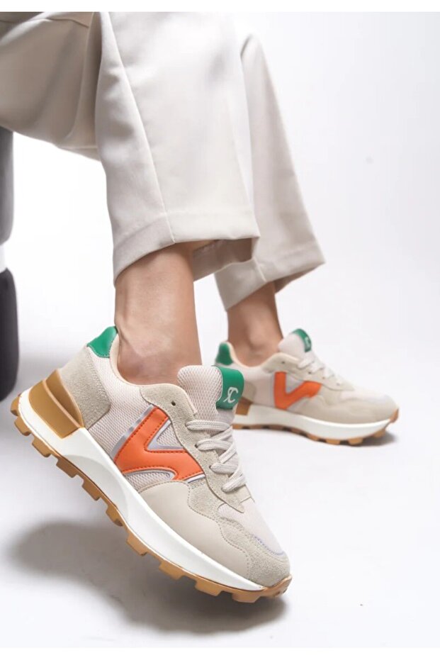 Noah Cream Lace-Up Sneakers
