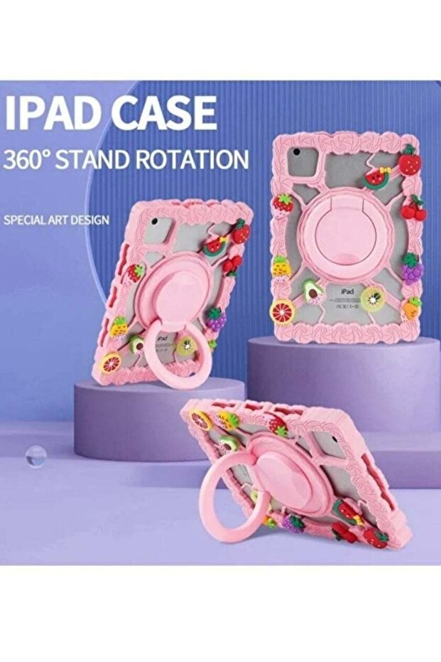 Universal children's tablet case with stand and fruits