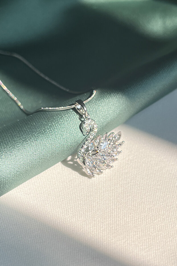 Swan Figured Steel Necklace