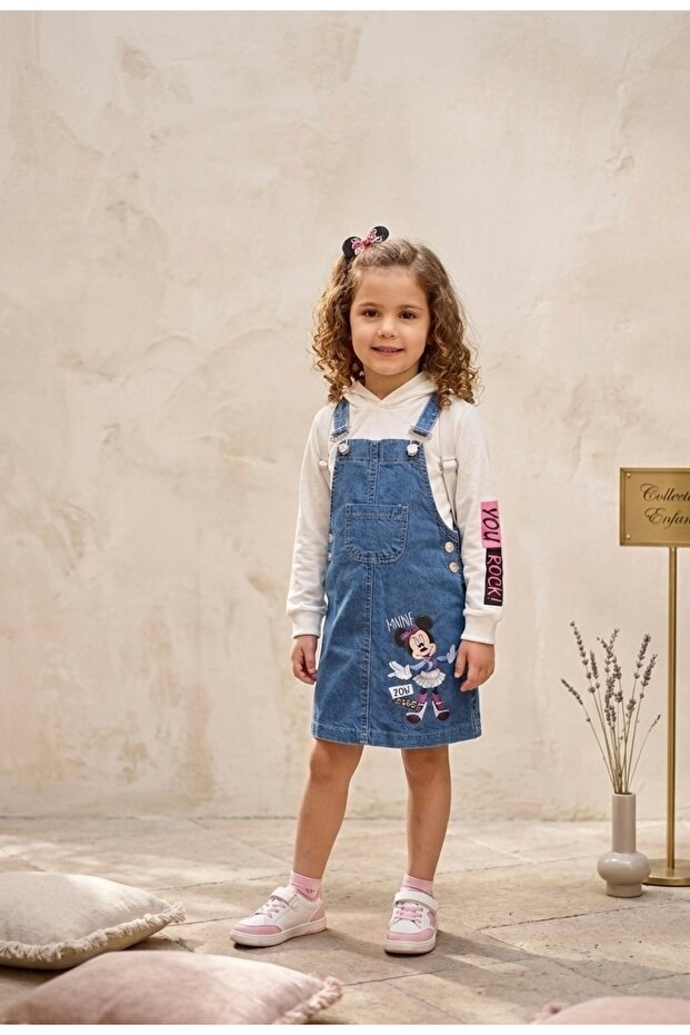 Eid girl's Bag denim gilet sweatshirt 3-piece set