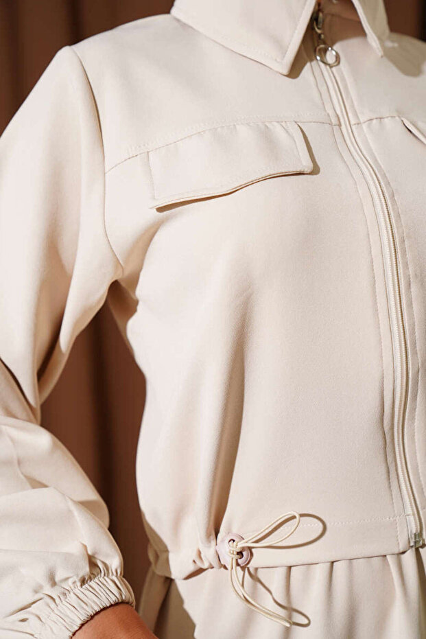 Zippered Pocket Double Skirted Dabıl Set - 3