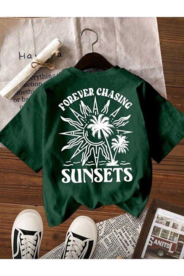 Sun Model New Season Printed Fabric Oversized Tshirt