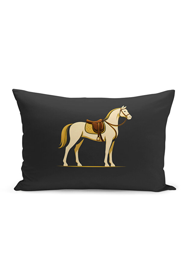 Classic Horse Series Double Sided Digital Printed Throw Pillow Cover (Horse)