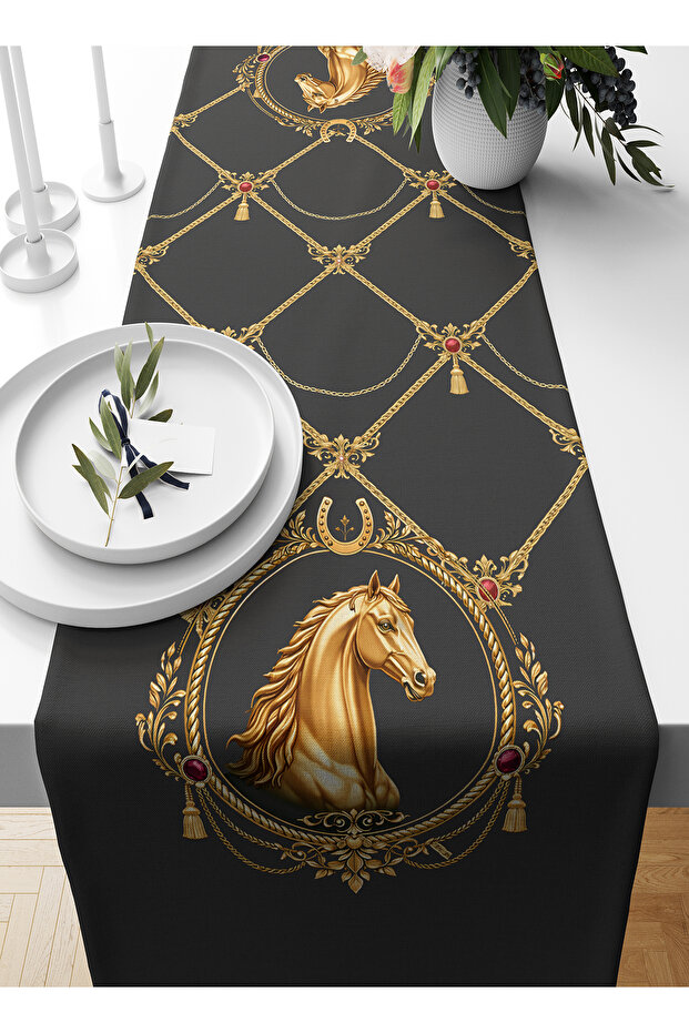 Classic Horse Series 140X40 cm Digital Print Pcs Table Runner (Horse)