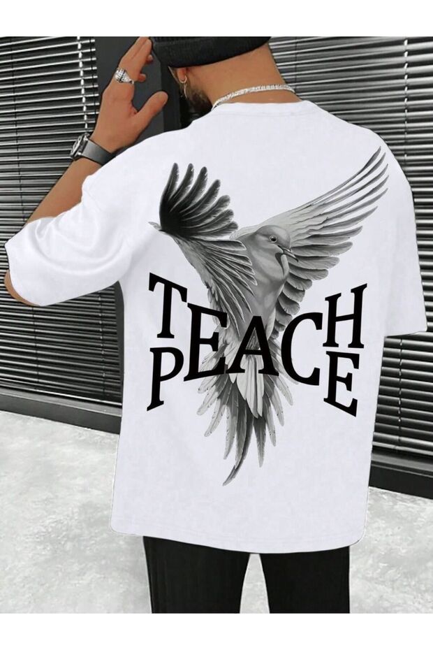 Oversized Short Sleeve Unisex Printed Street Sytil T-Shirt