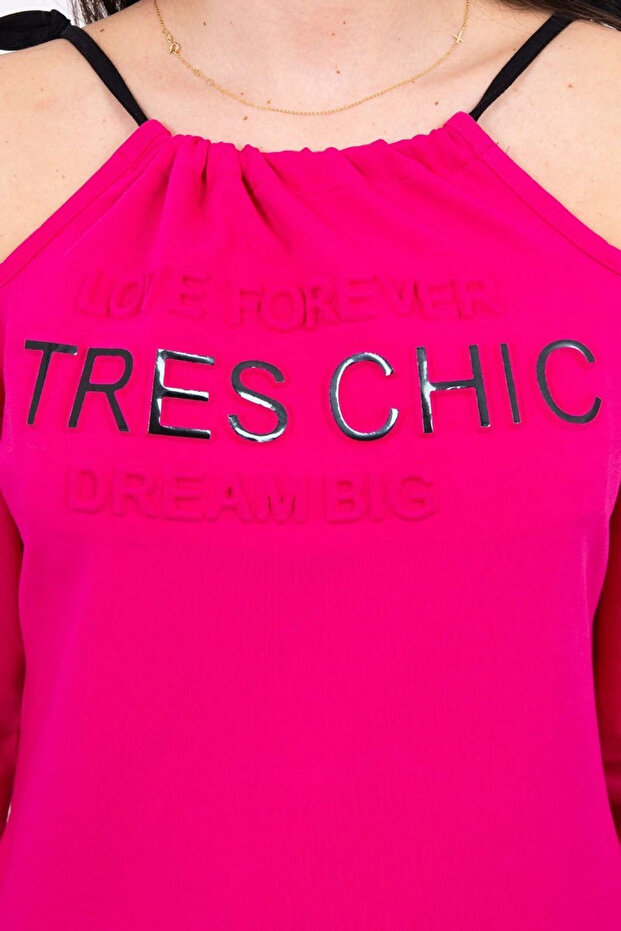 Rochie fuchsia Tres Chic - 4
